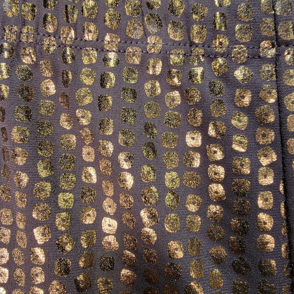 NWT Antthony Bronze Metallic Polka Dot Pull On Slim Skinny Legging Trouser - Picture 5 of 15